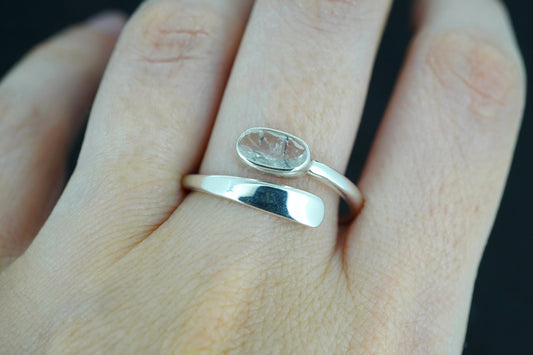 Orrock 'Diamond' Sterling Silver Wrap Ring image 1