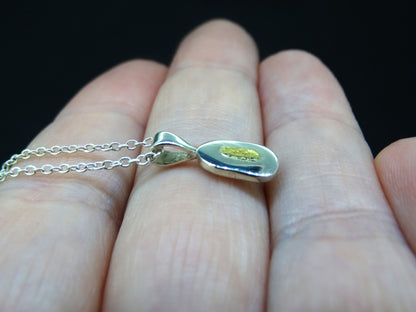Gold Nugget Sterling Silver Pendant - 15x11mm image 2