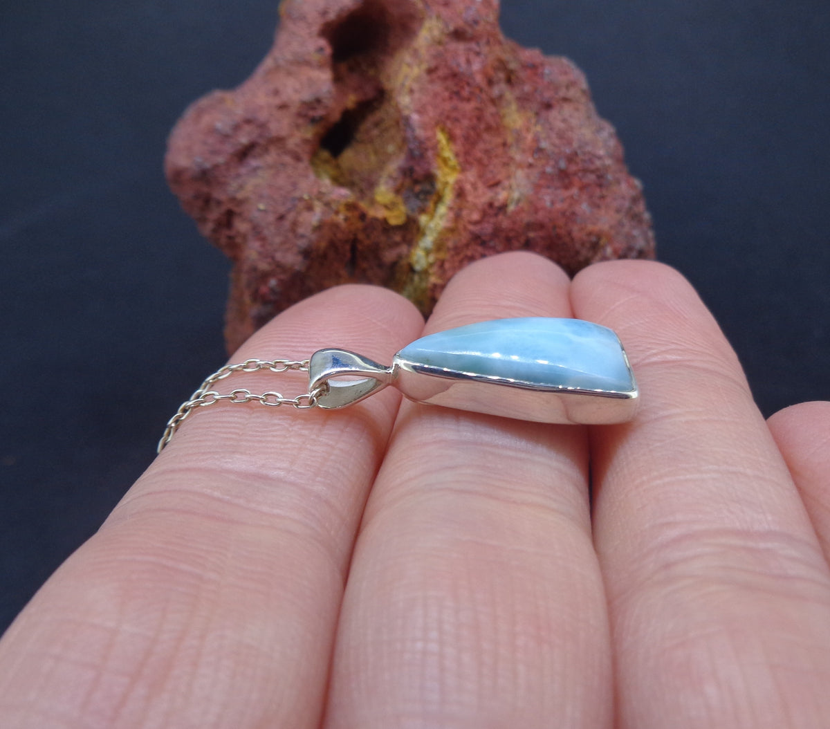 Larimar Sterling Silver Pendant image 4