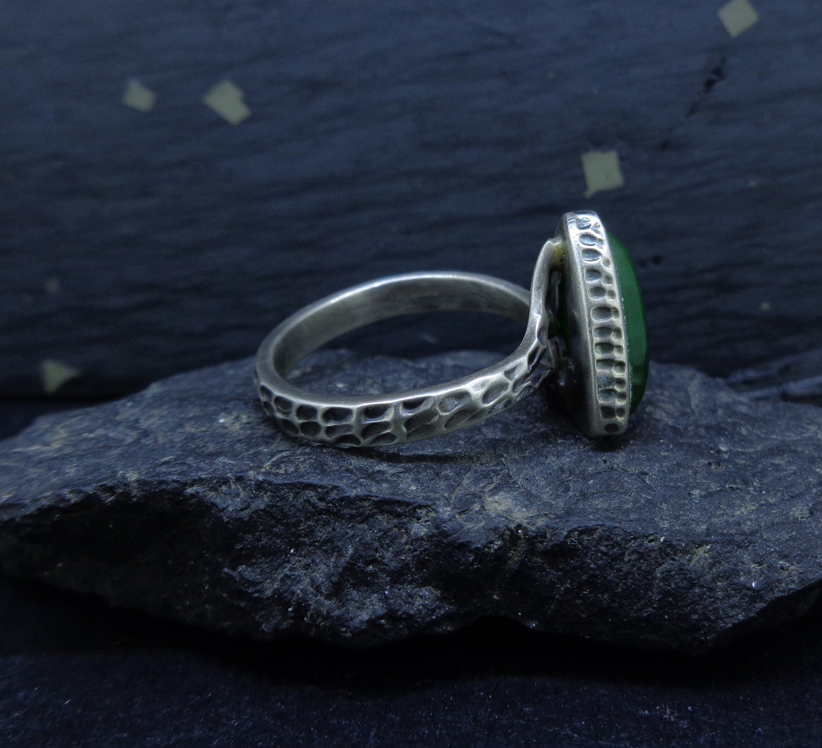 Canadian Jade Sterling Silver Ring image 3
