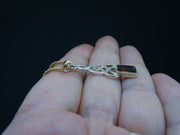 1.5ct Cairngorm Quartz with Scottish Gold Sterling Silver Celtic Pendant image 4