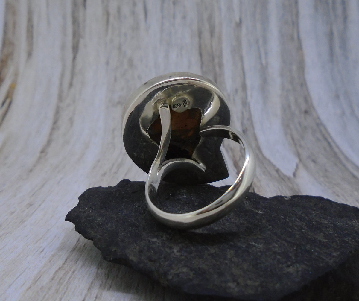 Rare Haematite Ammonite Sterling Silver Ring image 7