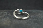 Sleeping Beauty Turquoise Sterling Silver Serpent Ring image 4