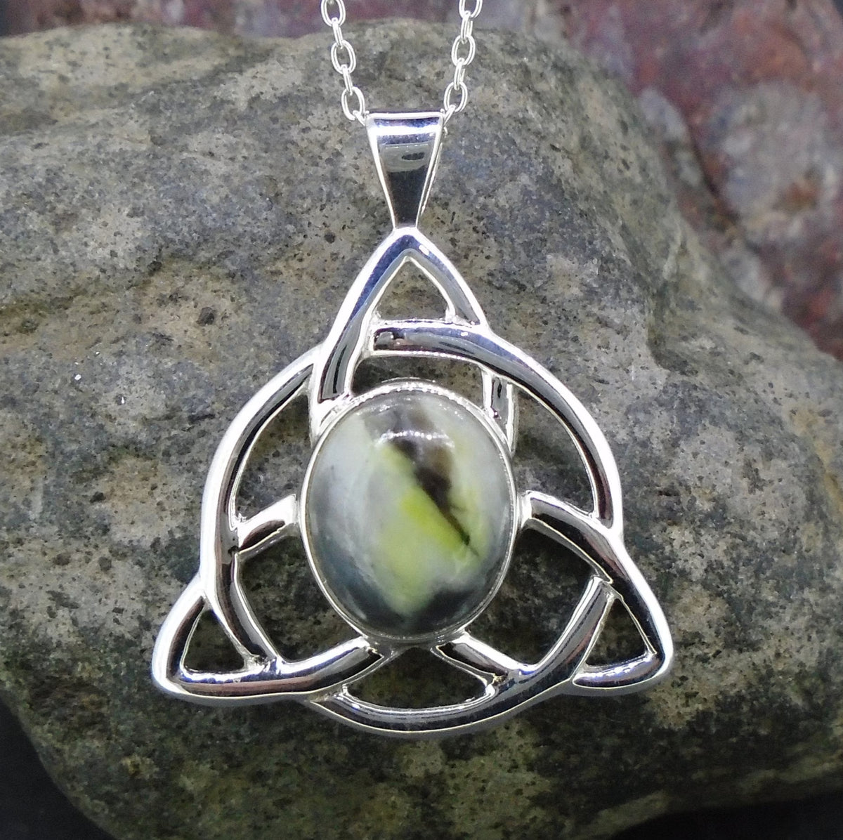 Skye Marble Celtic Knot Sterling Silver Pendant image 0