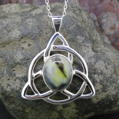 Skye Marble Celtic Knot Sterling Silver Pendant image 0