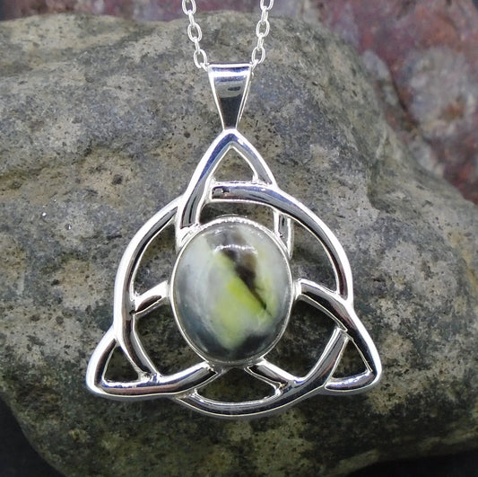Skye Marble Celtic Knot Sterling Silver Pendant image 0