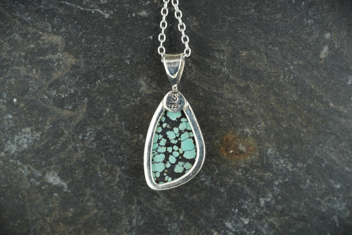 Asian Turquoise Sterling Silver Pendant image 4
