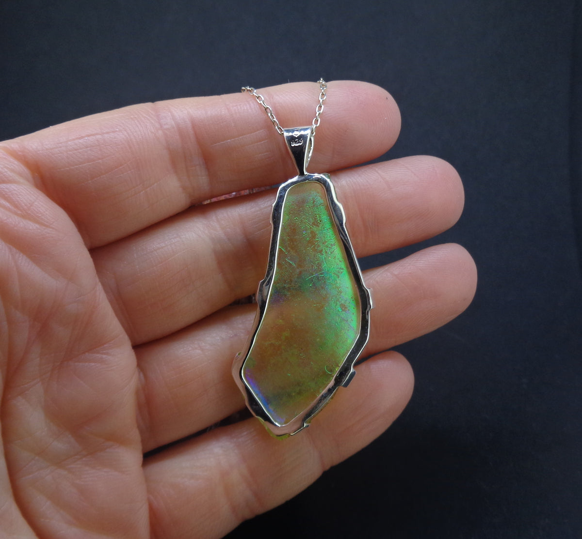 Ancient Roman Glass Sterling Silver Pendant image 6