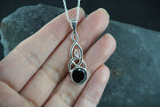 Cairngorm Quartz Sterling Silver Mother & Child Knot Pendant image 1