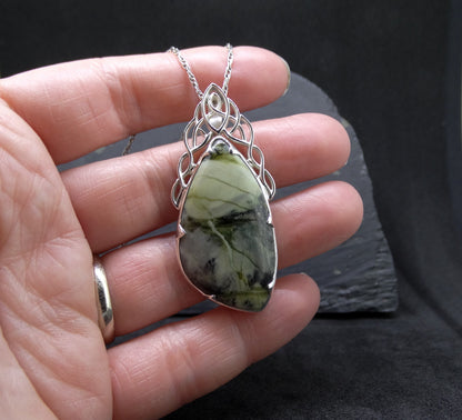 Skye Marble Celtic Waterfall Sterling Silver Pendant image 1
