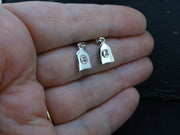 Gold Nugget Sterling Silver Drop Earrings - 10x6mm image 3