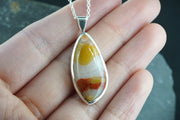 Burn Anne Agate Sterling Silver Celtic Pendant image 1