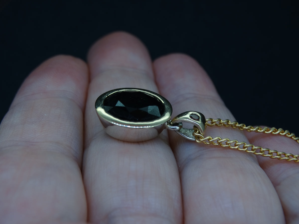 6ct Cairngorm Quartz with Scottish Gold and Sterling Silver Pendant image 3