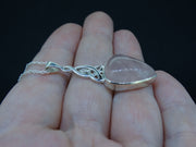 Rose Quartz Sterling Silver Celtic Knot Pendant image 3