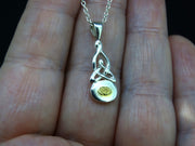 Gold Nugget Celtic Sterling Silver Pendant image 1