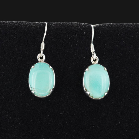 Asian Turquoise Sterling Silver Drop Earrings image 0