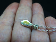Gold Nugget Sterling Silver Pendant - 17x8mm image 3