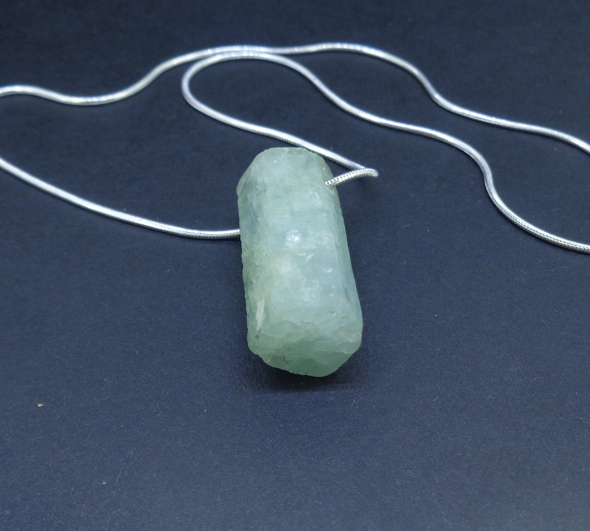 Rough Aquamarine Sterling Silver Necklace image 7