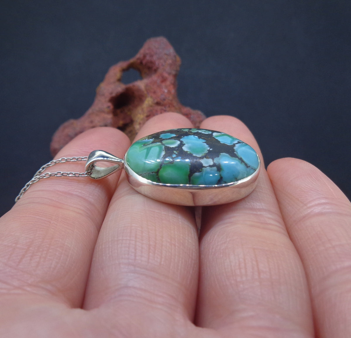 Turquoise Sterling Silver Pendant image 2