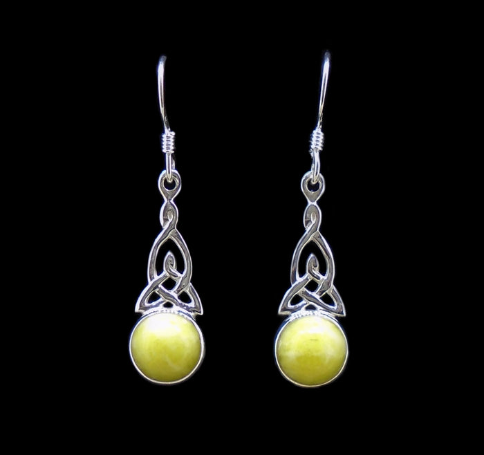 Highland Marble  Sterling Silver Celtic Earrings image 0