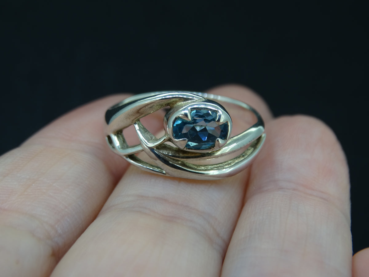 Blue Topaz Sterling Silver Ring image 2