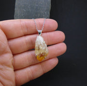 Rough Citrine Sterling Silver Pendant image 1