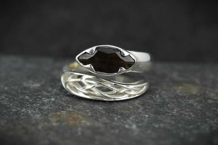 Cairngorm Quartz Sterling Silver Wrap Ring image 0