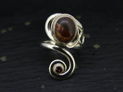 Arthur's Seat Jasper & Red Garnet Sterling Silver Ring image 0