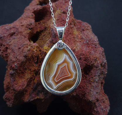 Botswana Agate Sterling Silver Pendant image 6