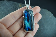Statement Labradorite Sterling Silver Pendant image 1