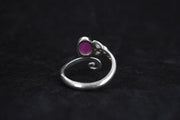 Natural Pink Ruby Sterling Silver Celtic Ring image 4