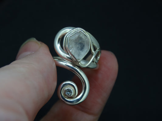 Orrock 'Diamond' & Zircon Sterling Silver Ring image 1