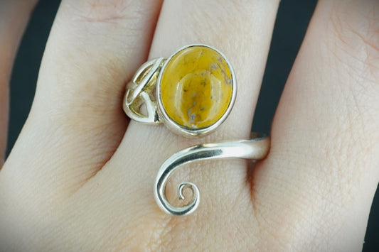 Burn Anne Agate Sterling Silver Celtic Ring image 1