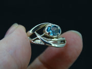 Blue Topaz Sterling Silver Ring image 1