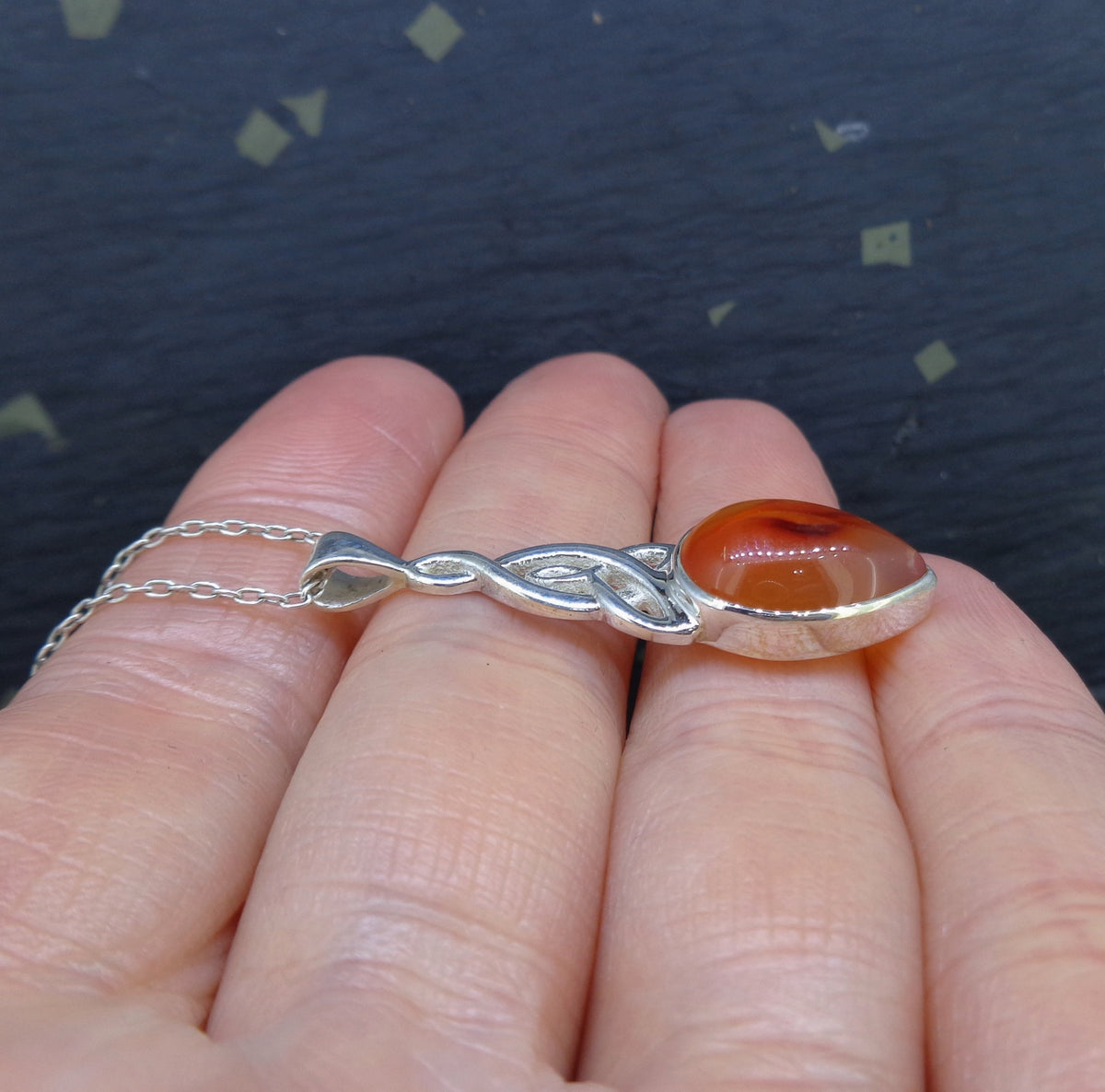 Carnelian Sterling Silver Pendant image 2