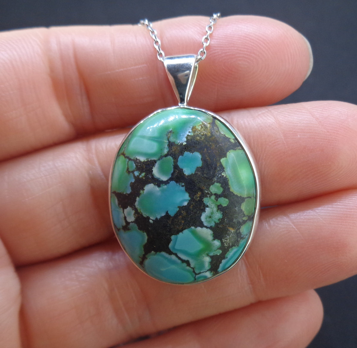 Turquoise Sterling Silver Pendant image 3