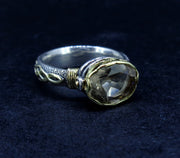 'Kiltyrie' Pertshire Smoky Quartz Scottish Gold & Silver Ring image 0