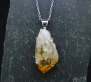 Rough Citrine Sterling Silver Pendant image 7