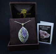 'Jera' Scottish Amethyst, on a Scottish Gold & Sterling Silver Pendant image 8