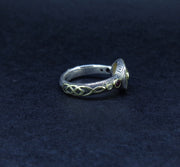 'Sæla' Scottish Sapphire, Garnet & Diamond Scottish Gold Sterling Silver Ring image 6