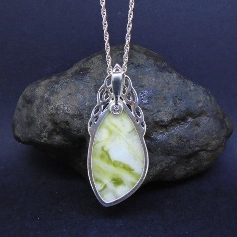 Highland Marble Celtic Waterfall Sterling Silver Pendant image 5