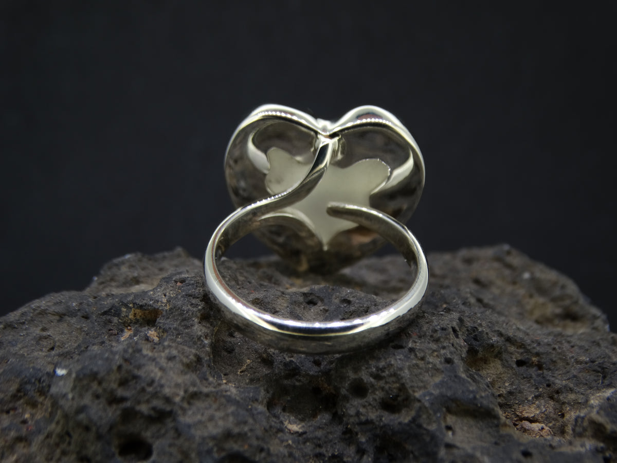 Old Willow Swirls Sterling Silver Heart Ring image 5