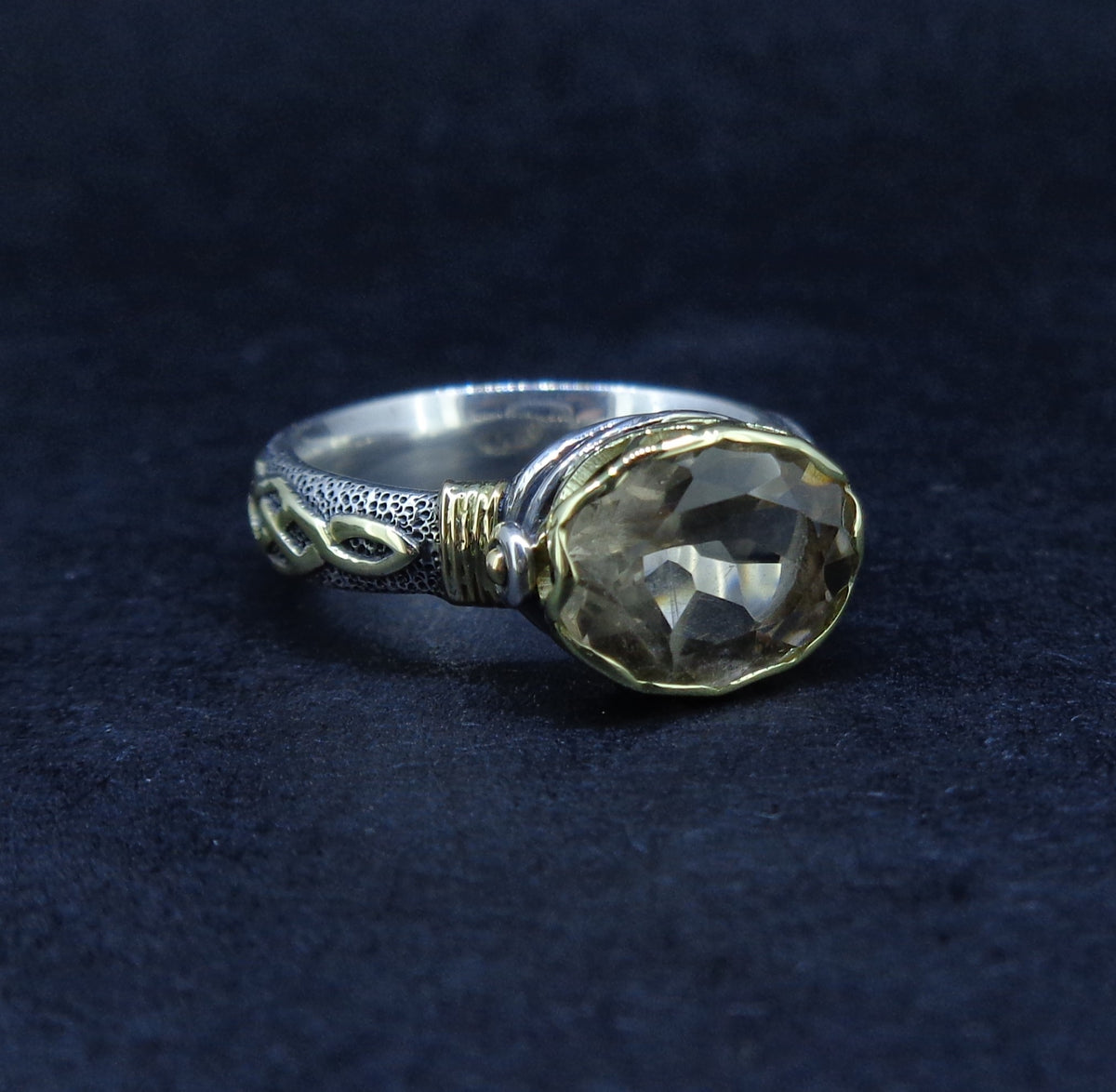 'Kiltyrie' Pertshire Smoky Quartz Scottish Gold & Silver Ring image 3