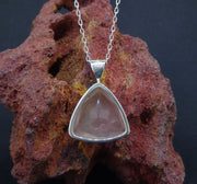 Faceted Rose Quartz Sterling Silver Pendant image 7