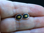 Gold Nugget Sterling Silver Stud Earrings image 2