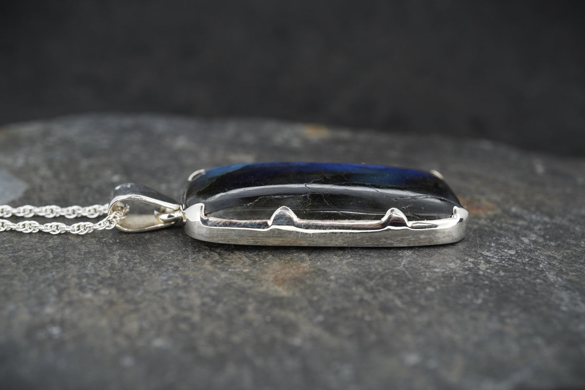 Statement Labradorite Sterling Silver Pendant image 3