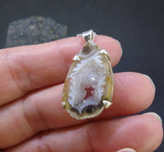 Botswana 'Druzy' Agate Sterling Silver Pendant image 3