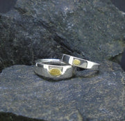 Gold Nugget Sterling Silver Soulmate Rings image 1
