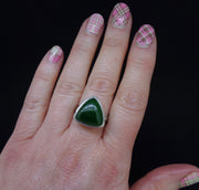 Canadian Jade Sterling Silver Ring image 1
