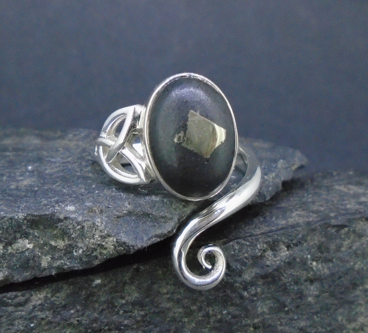Easdale Gold Sterling Silver Celtic Ring image 0